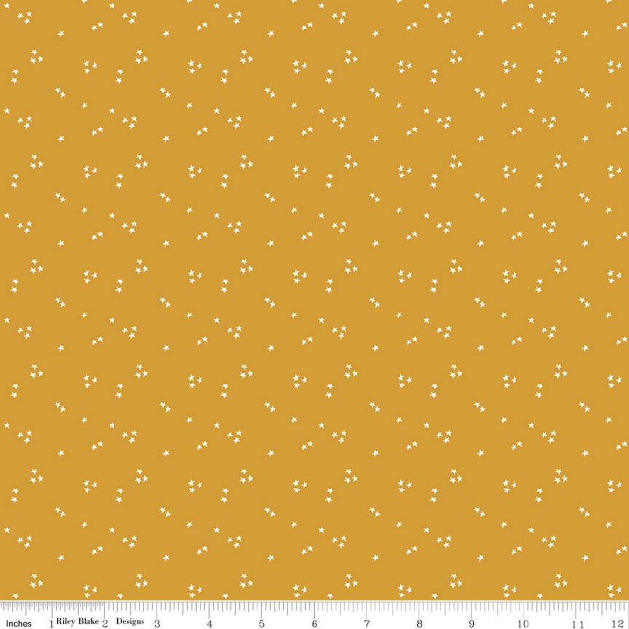 Fabric Riley Blake Honey Shining Star by the Quarter Yard C15466-HONEY